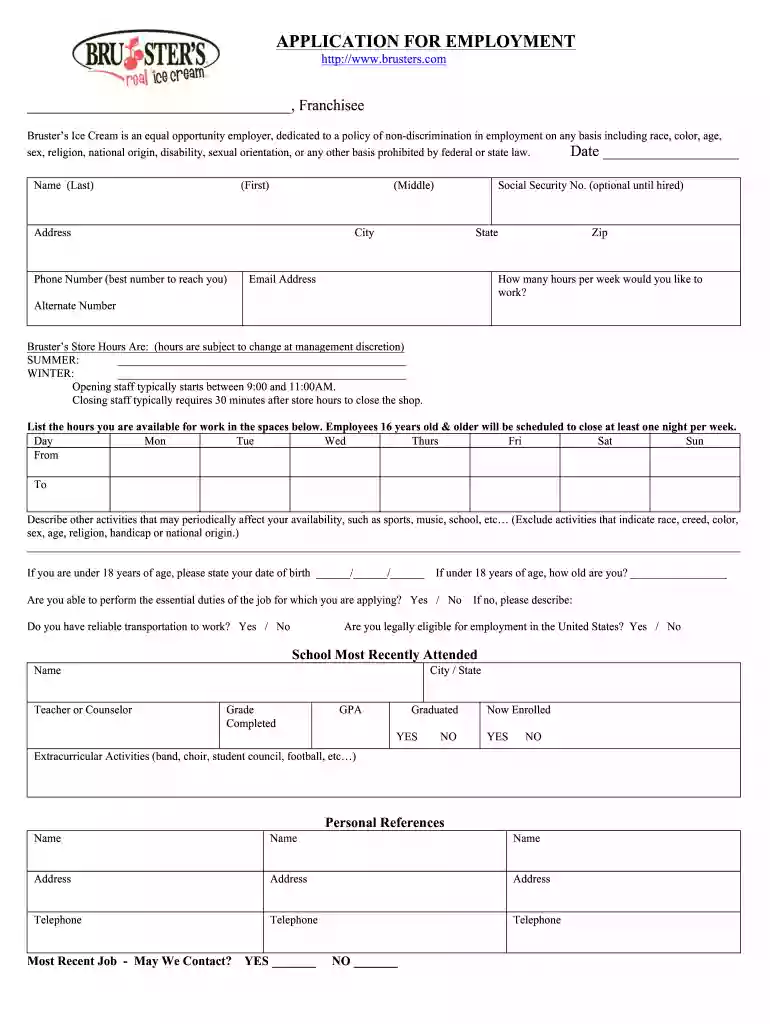 brusters application Preview on Page 1