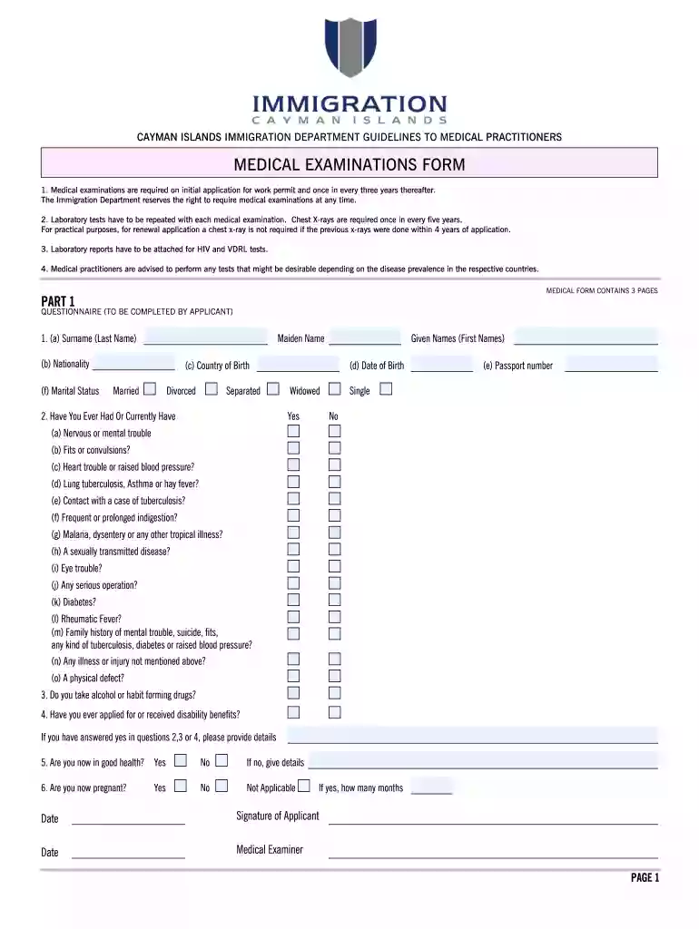 worc medical form Preview on Page 1
