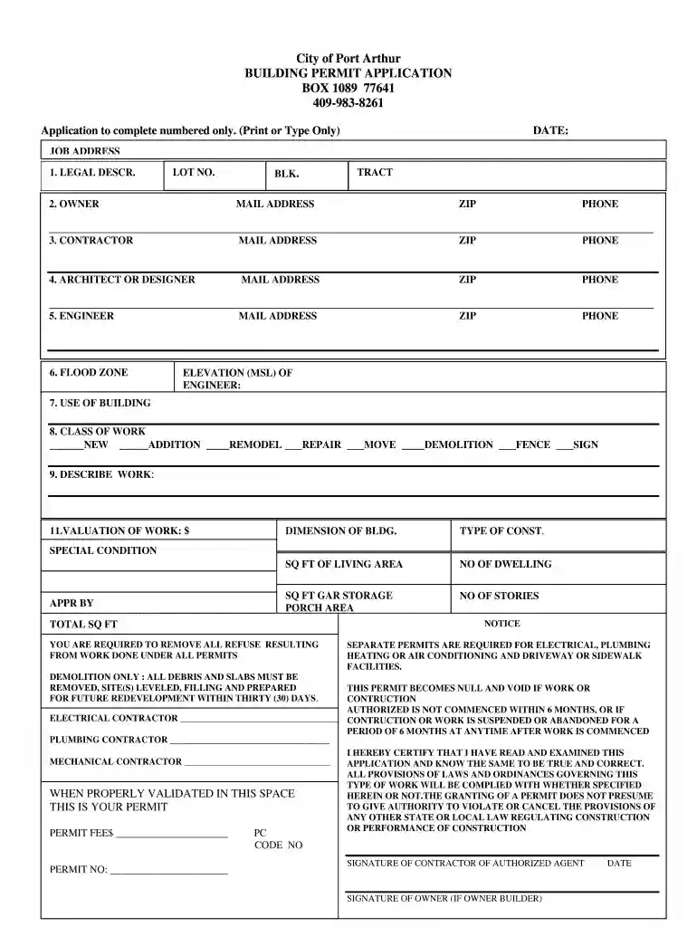 city of port arthur directory Preview on Page 1