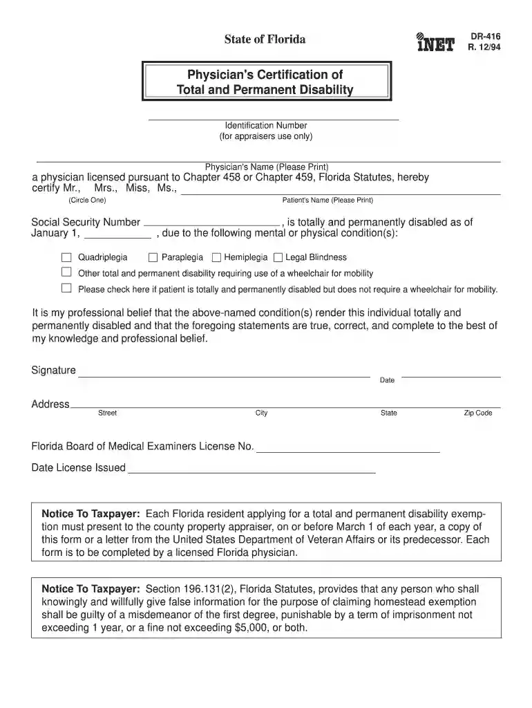disability certificate from doctor Preview on Page 1