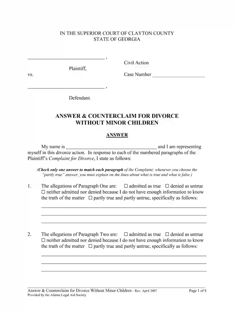 divorce decree template Preview on Page 1