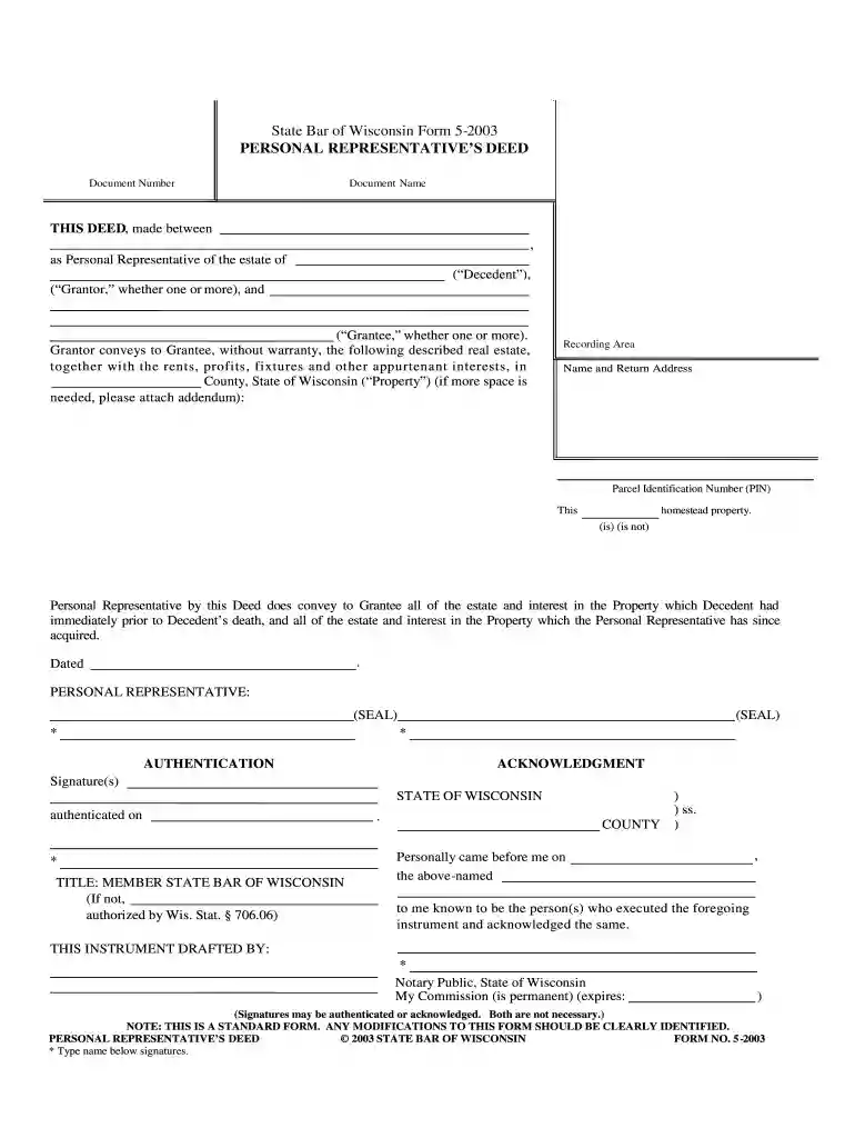 representative wisconsin form Preview on Page 1