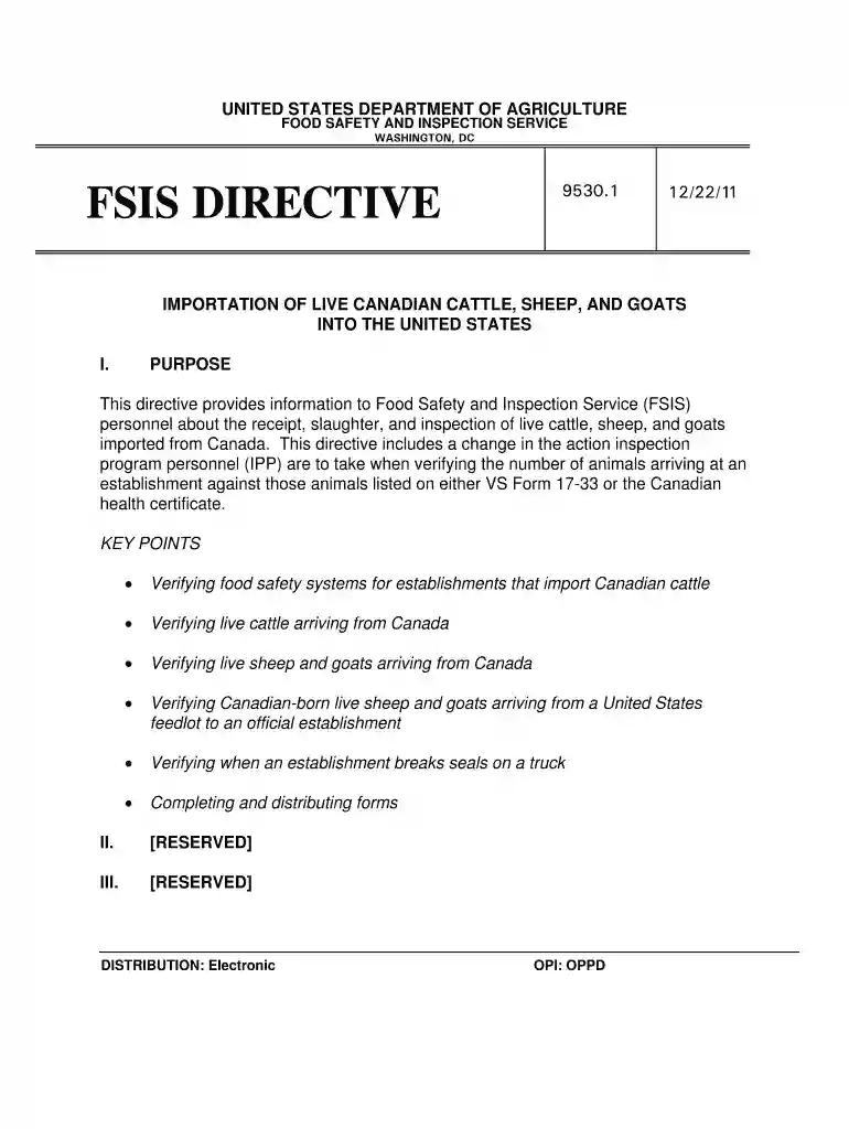 fsis directive Preview on Page 1