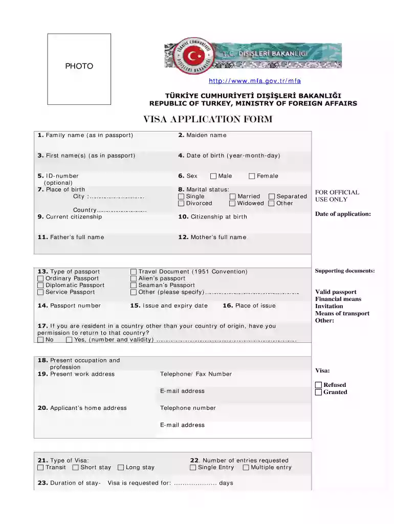 turkey visa sample Preview on Page 1
