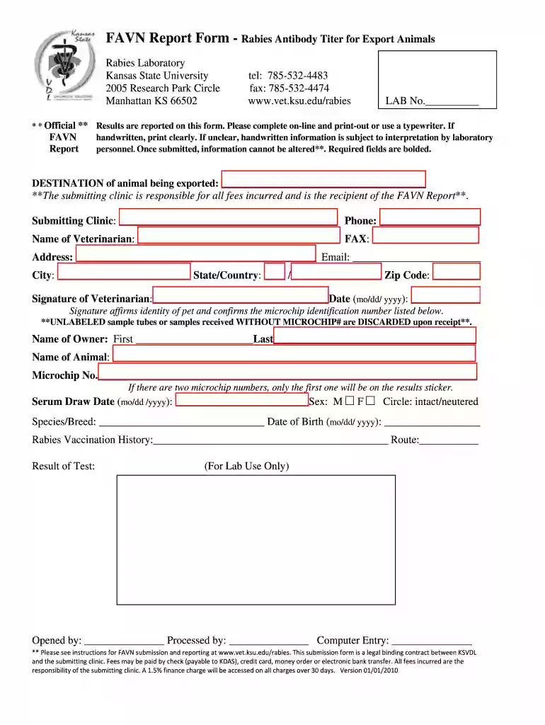 favn form kansas state Preview on Page 1