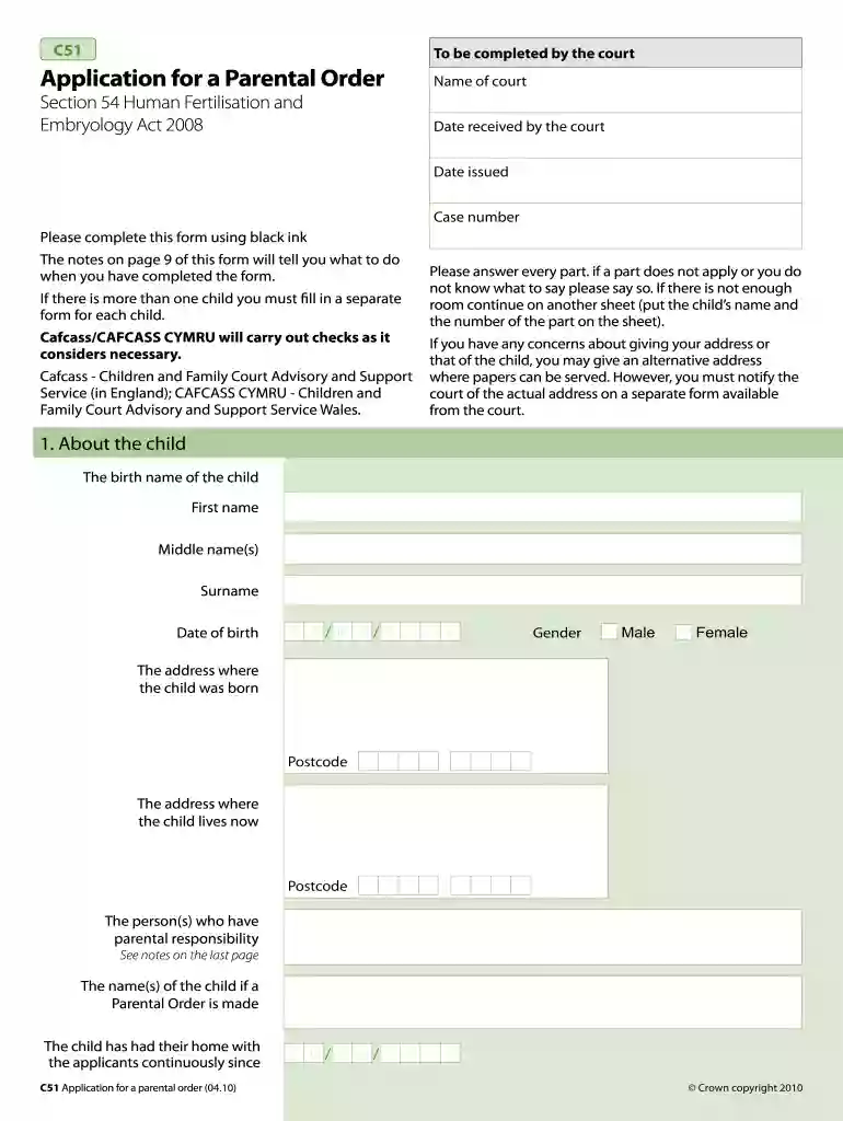 c51 form Preview on Page 1
