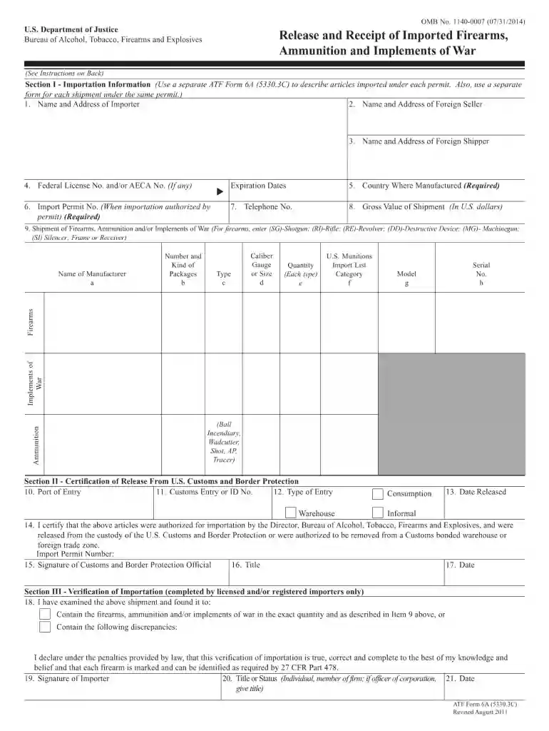 atf form 6a Preview on Page 1