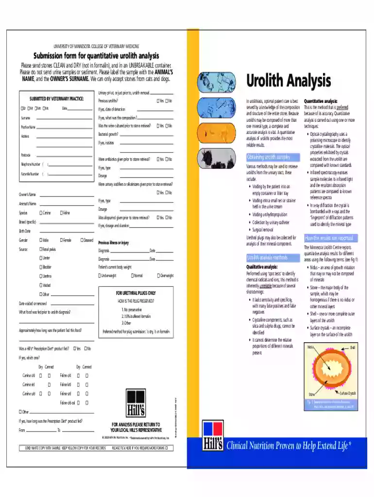 hills minnesota urolith analysis Preview on Page 1