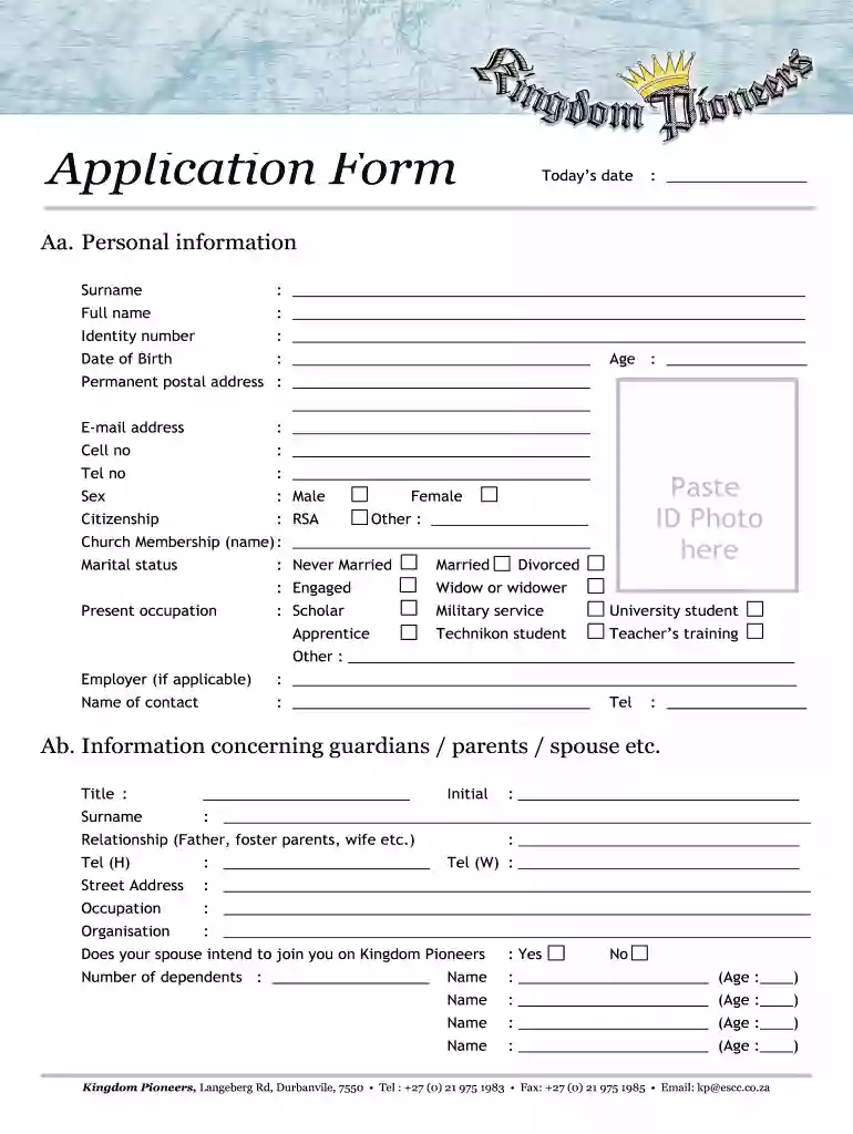 church membership form pdf Preview on Page 1