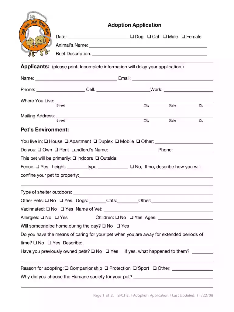 south pacific county humane society Preview on Page 1