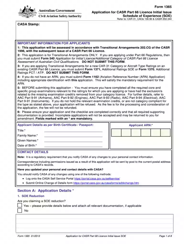 casa form Preview on Page 1