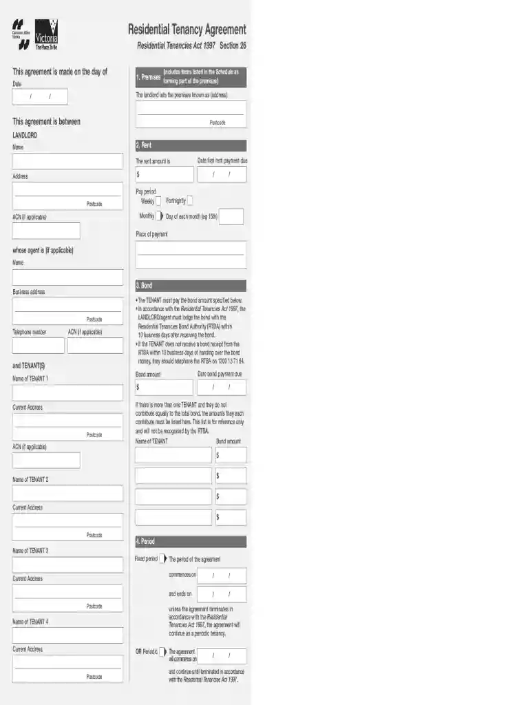 residential tenancy agreement Preview on Page 1
