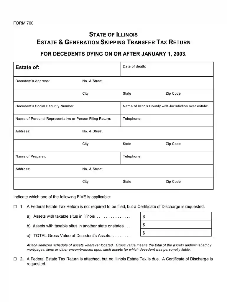 illinois form 700 2003 Preview on Page 1
