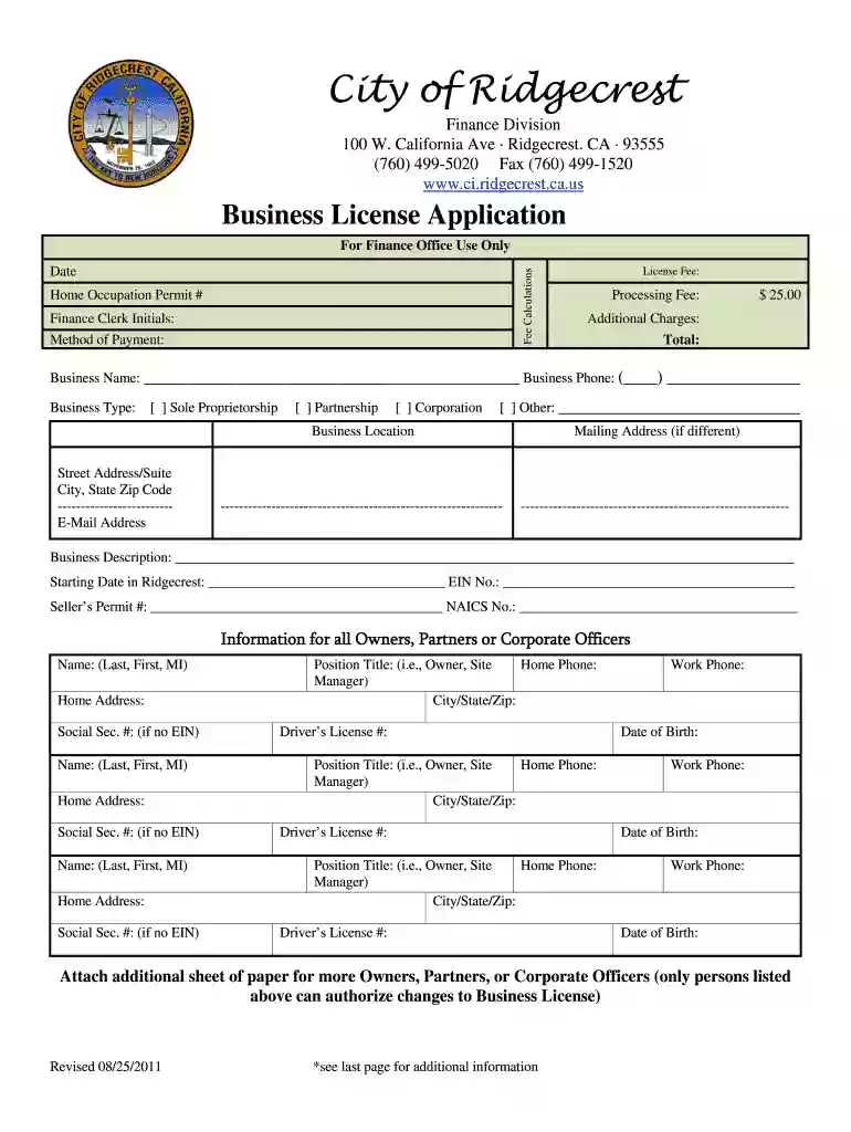 business license template Preview on Page 1