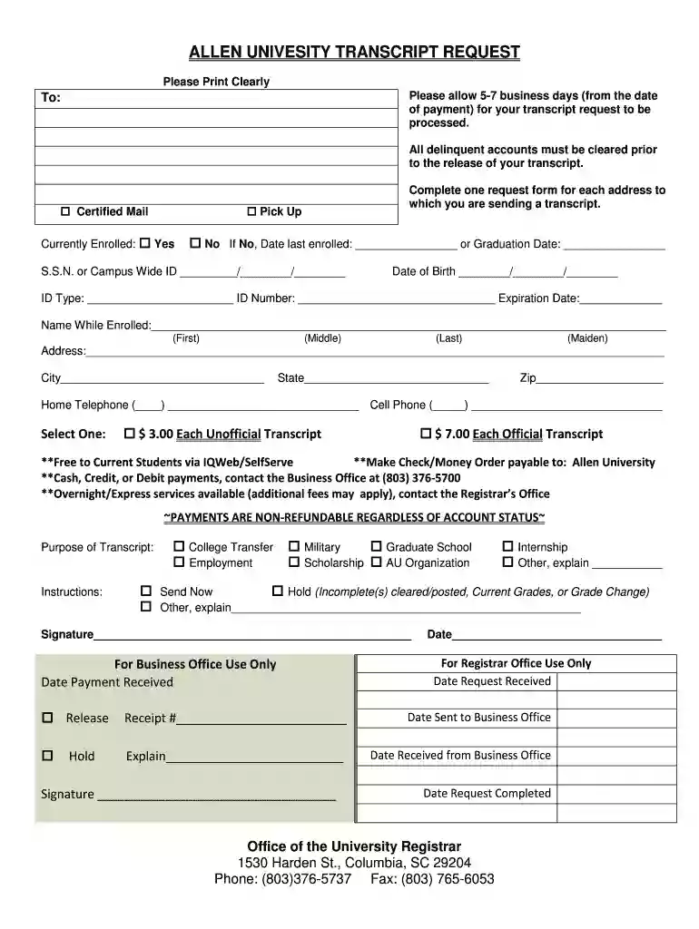 enrollment document Preview on Page 1