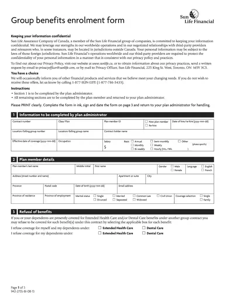 sunlife fmla Preview on Page 1