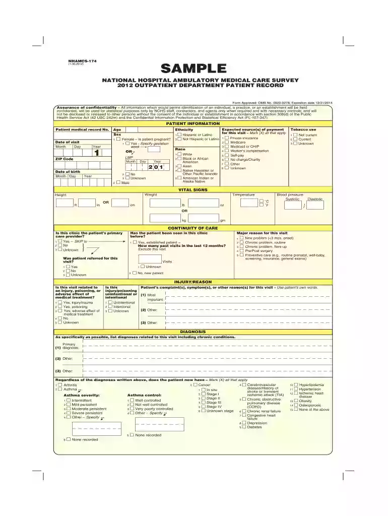 patient card template Preview on Page 1