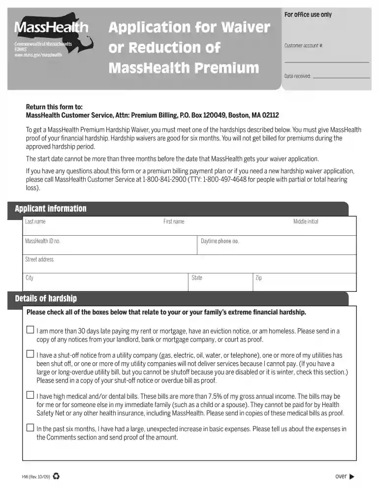 paybill masshealth premiums Preview on Page 1