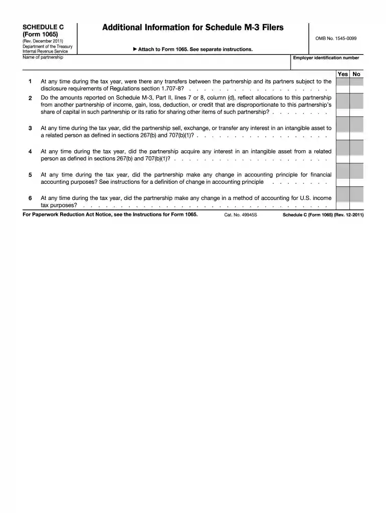 Schedule C ( Form 1065 ) (Rev. December 2011 ) Preview on Page 1