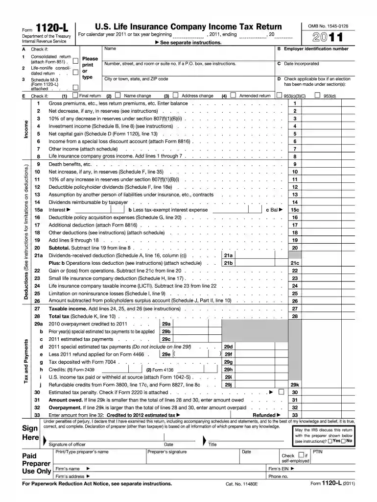 1120 schedule l Preview on Page 1