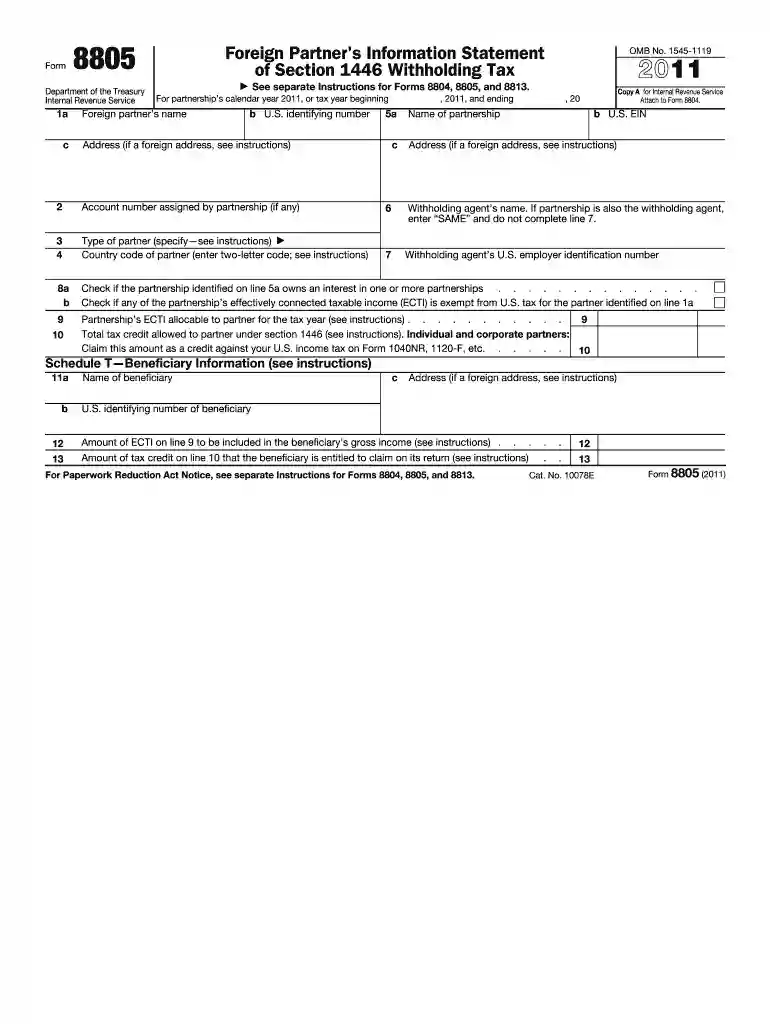 2011 form 8805 Preview on Page 1