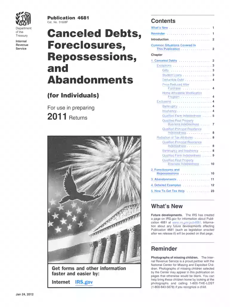 publication 4681 Preview on Page 1