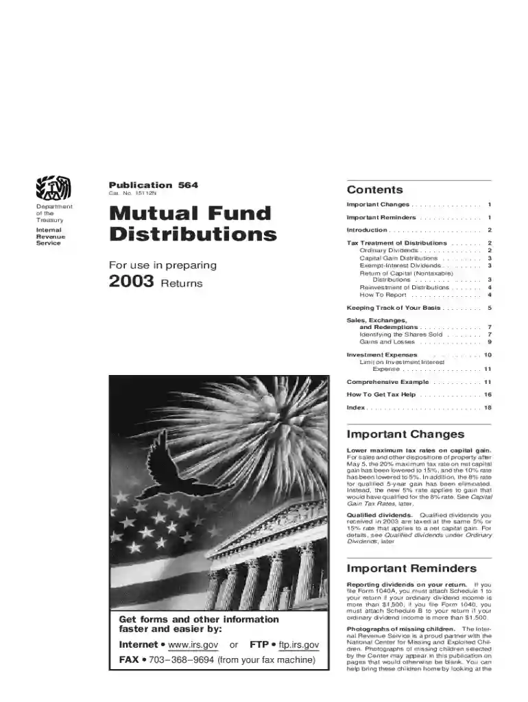 2003 Publication 564 - Internal Revenue Service Preview on Page 1
