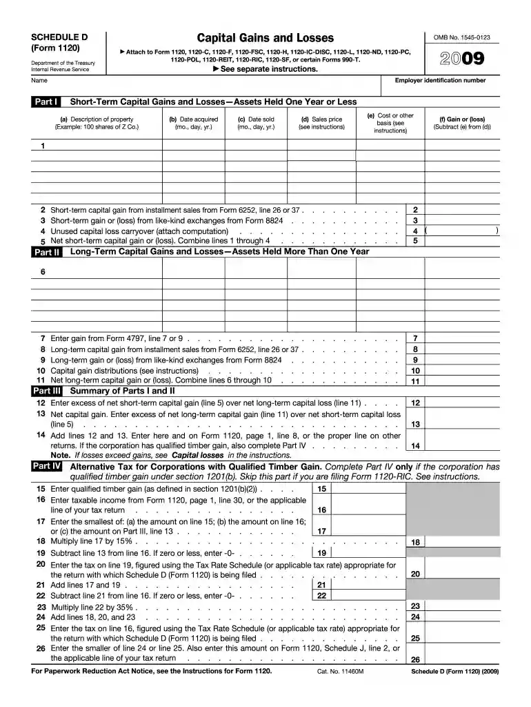 2009 form 1120 Preview on Page 1