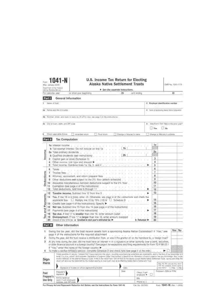 form 1041 n Preview on Page 1