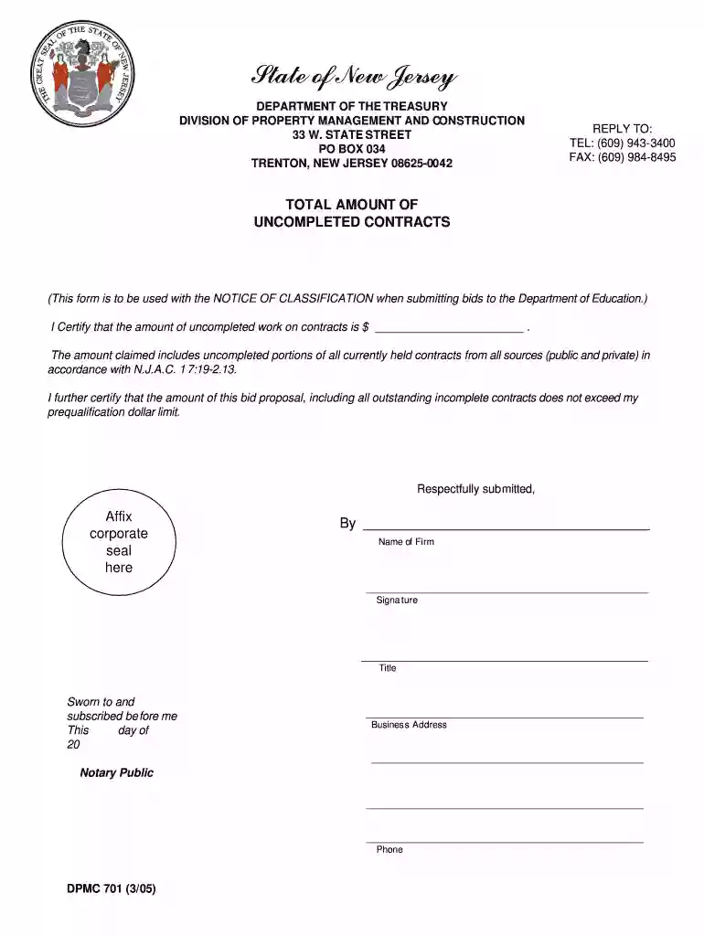 dpmc 701 form Preview on Page 1
