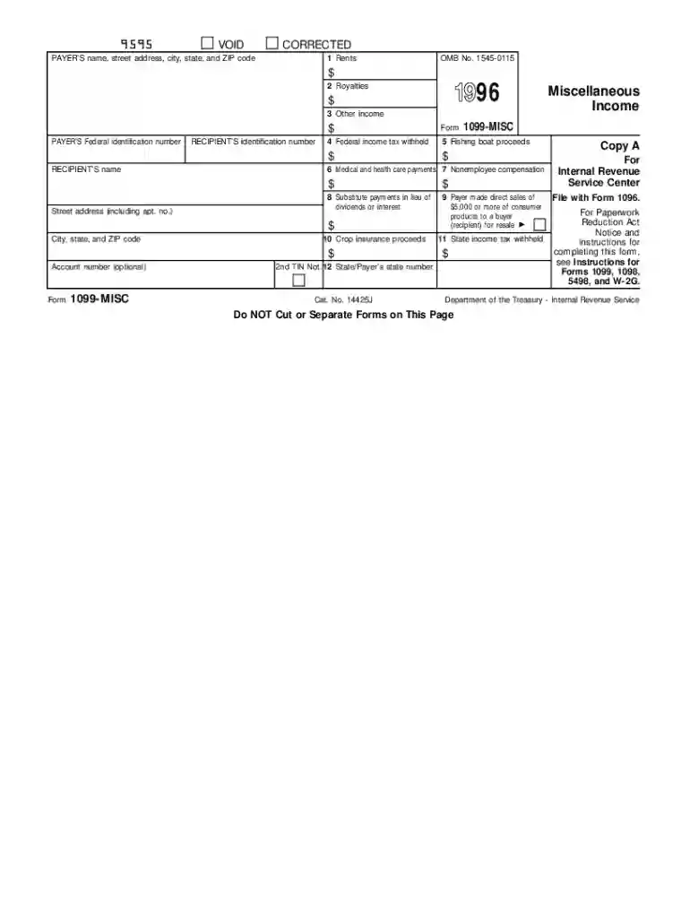 1996 1099 form Preview on Page 1