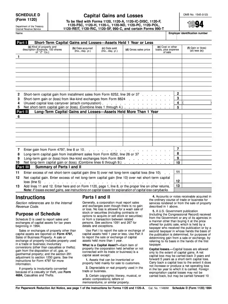 1994 form 1120 Preview on Page 1