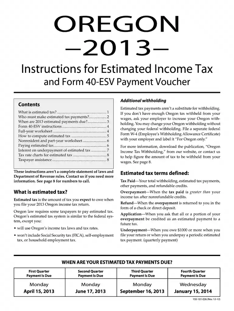 filliable 2013 oregon form 40 Preview on Page 1