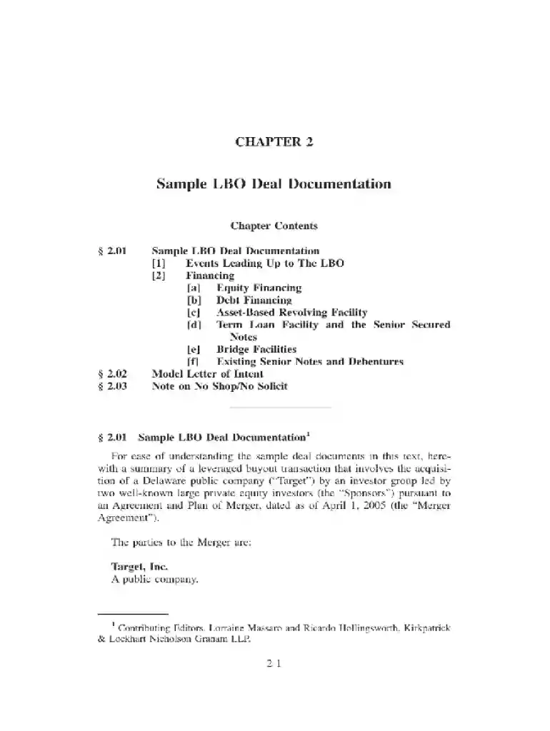 lbo model template Preview on Page 1