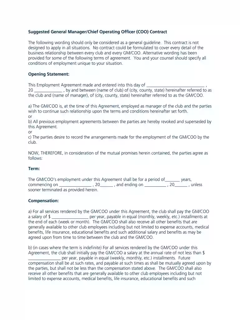 coo contract Preview on Page 1