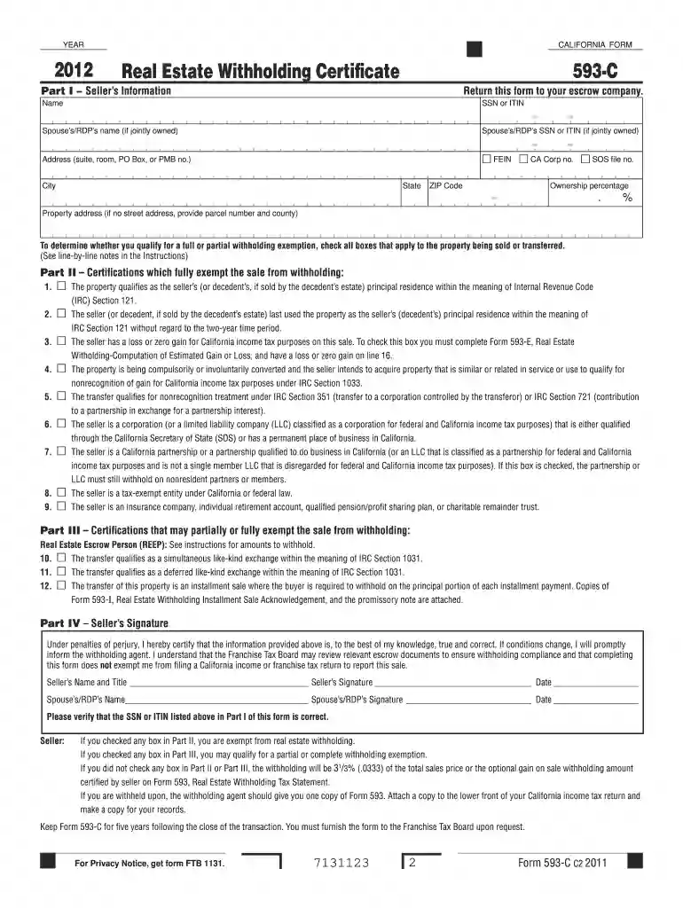 2012 form 593 c Preview on Page 1