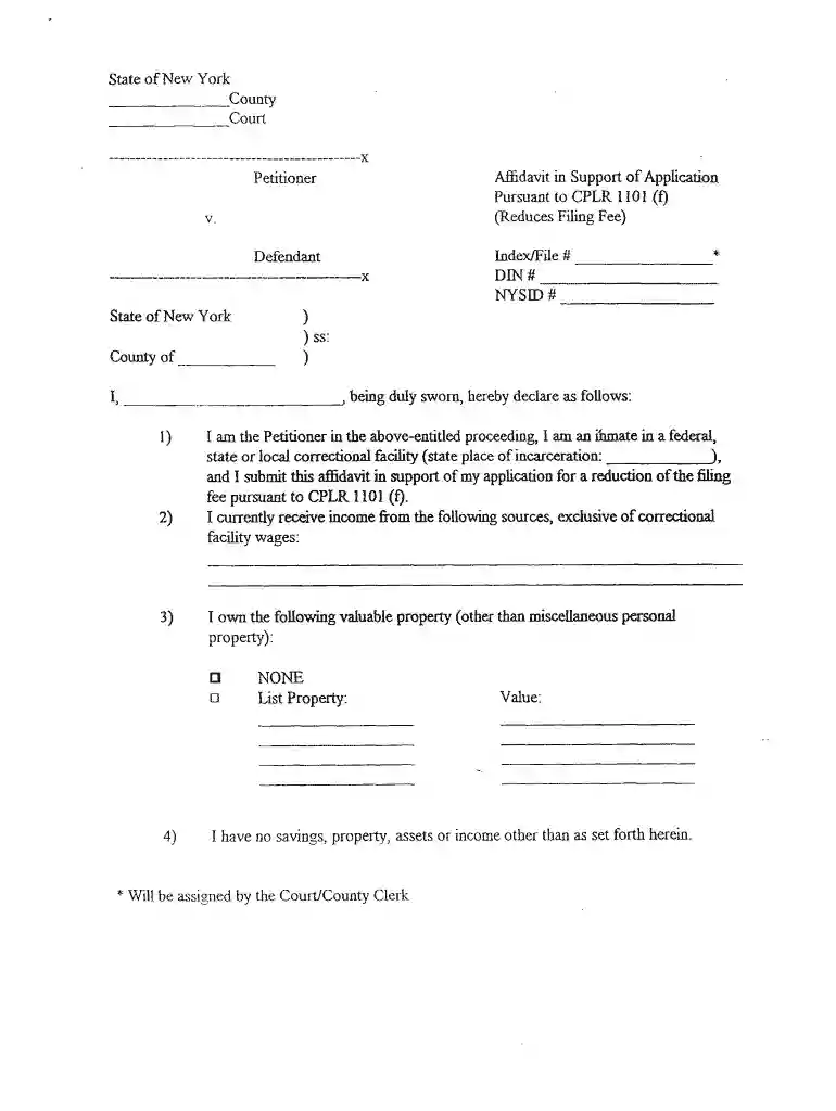 affidavit application pursuant cplr Preview on Page 1