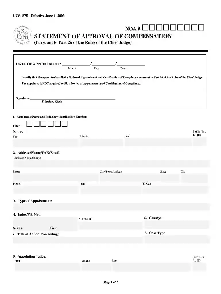 form 875 Preview on Page 1