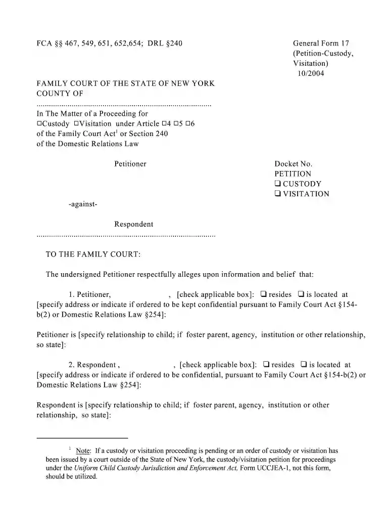 how to file for full custody in ny online Preview on Page 1