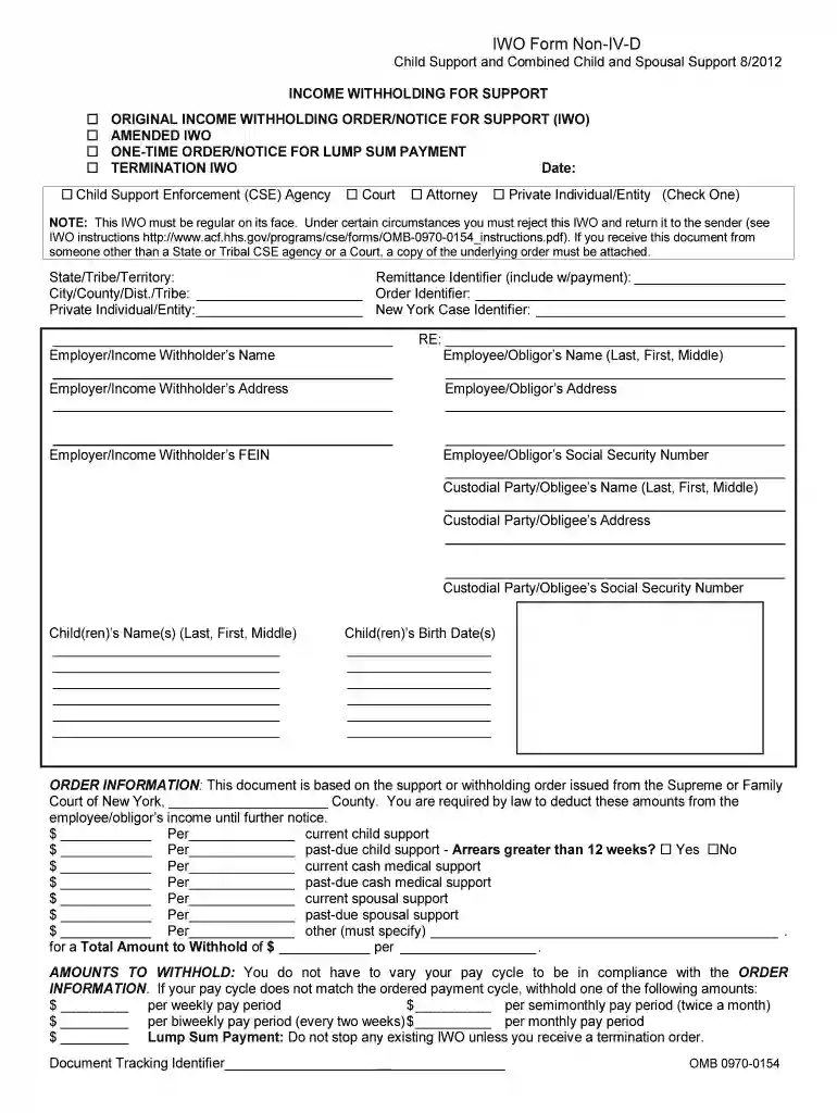 what type of form iwo look like 2012 Preview on Page 1