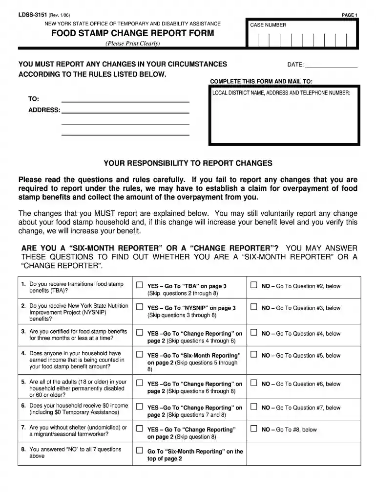 snap interim change report online Preview on Page 1
