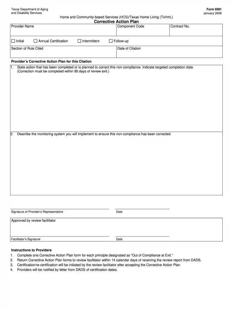 texas department of aging and disability services forms Preview on Page 1