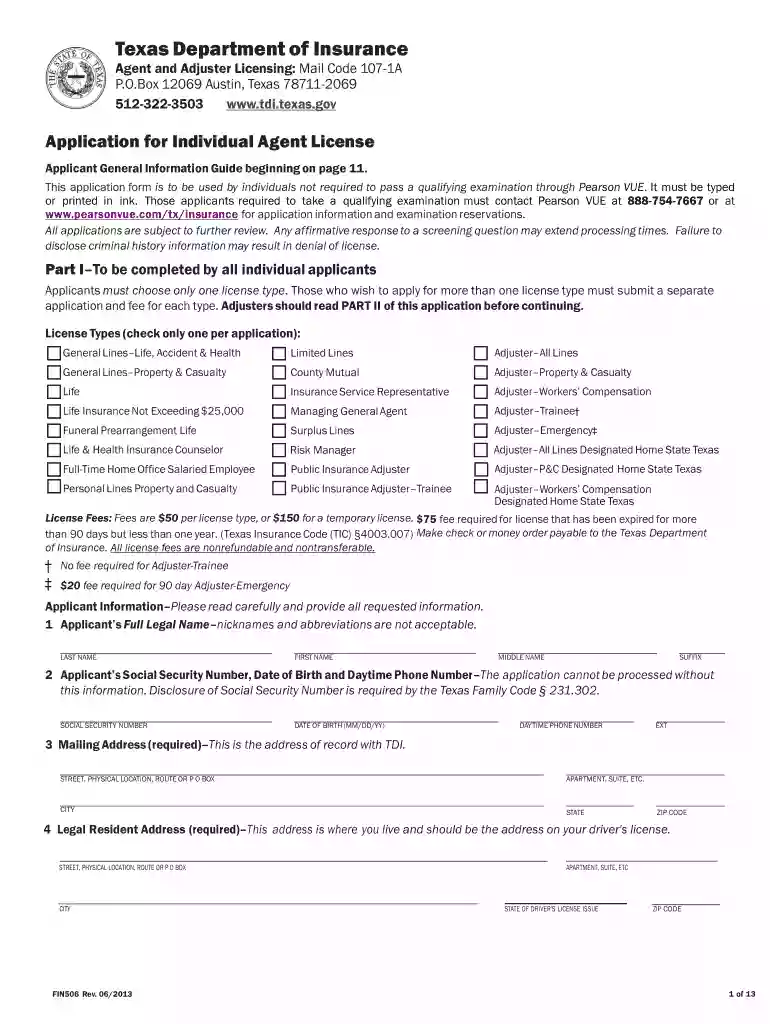 fin506 2013 form Preview on Page 1