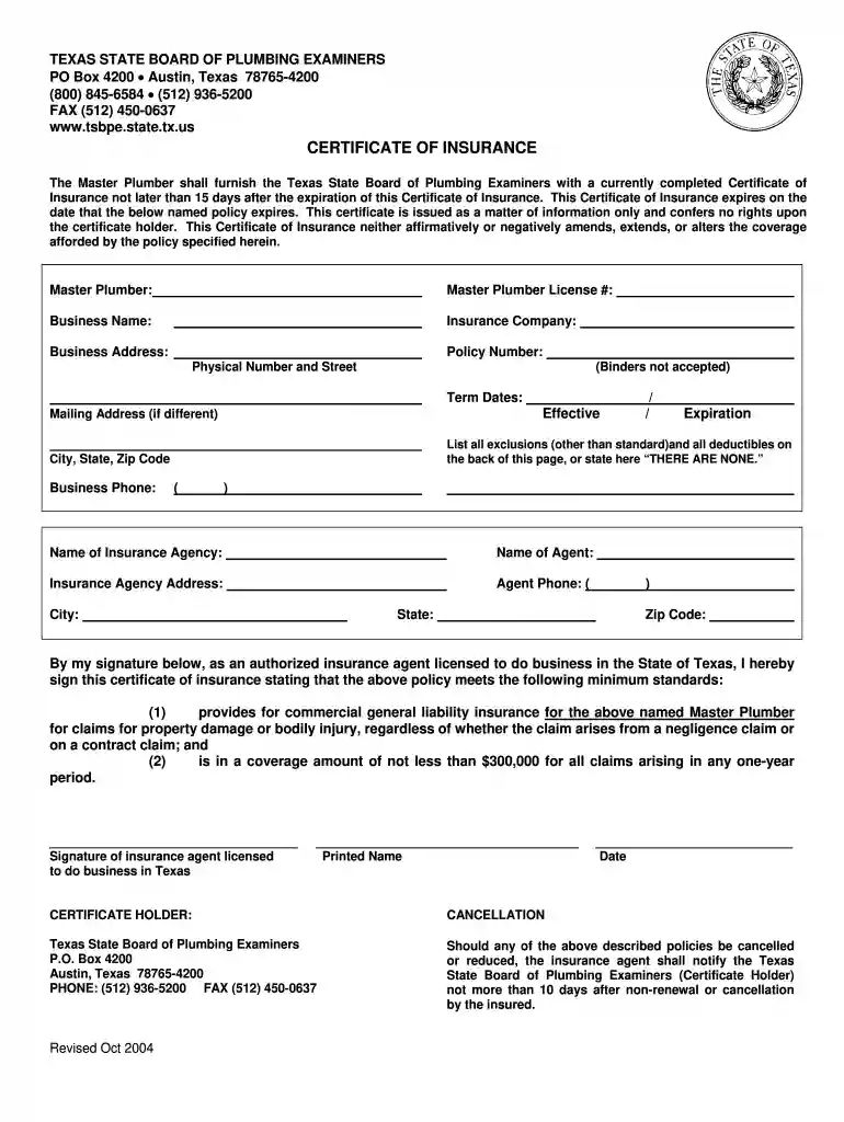 can a journeyman plumber work for himself in texas Preview on Page 1