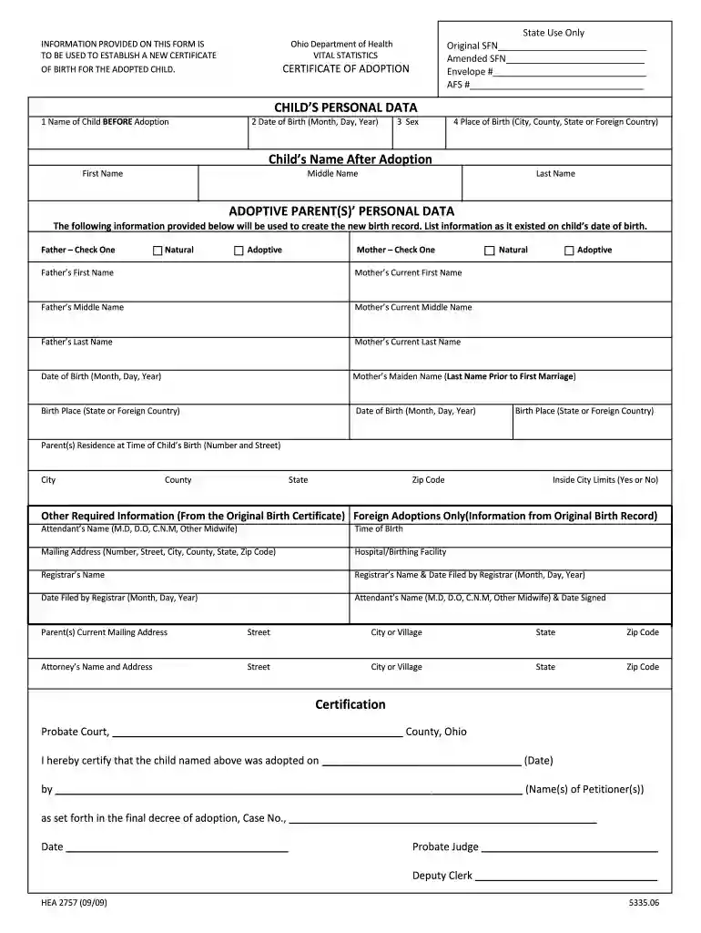 adoption papers Preview on Page 1
