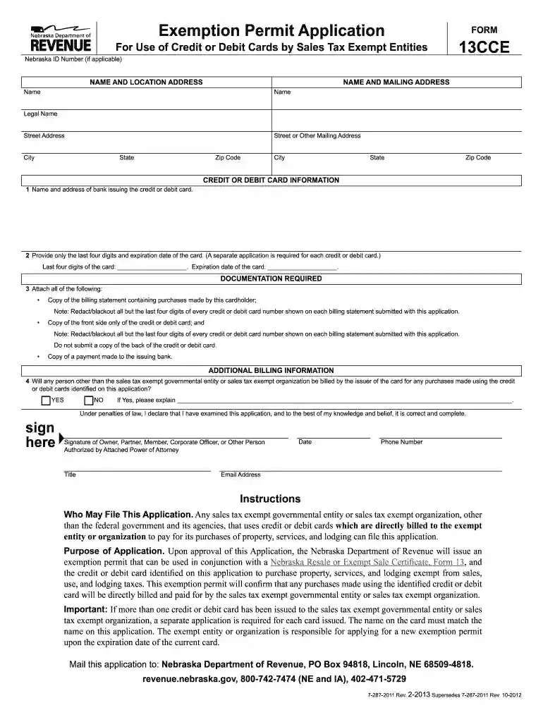 cce application form Preview on Page 1