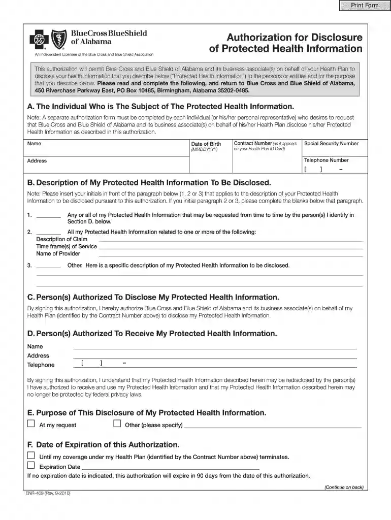 hipaa release form alabama Preview on Page 1