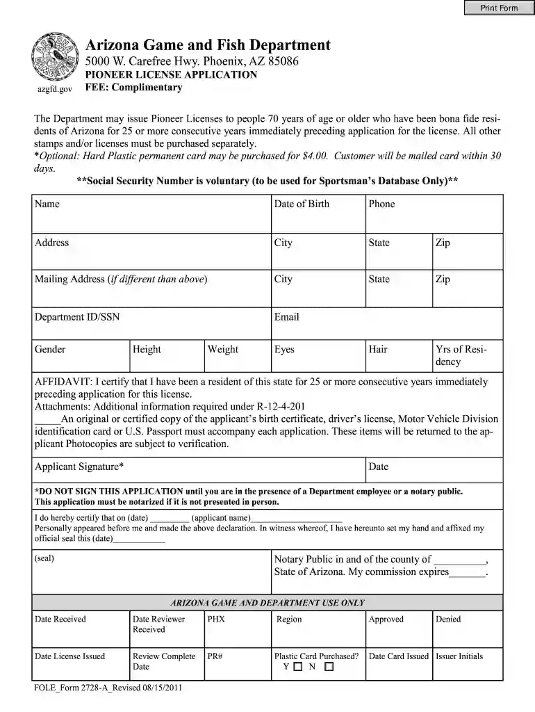 fishing license az Preview on Page 1