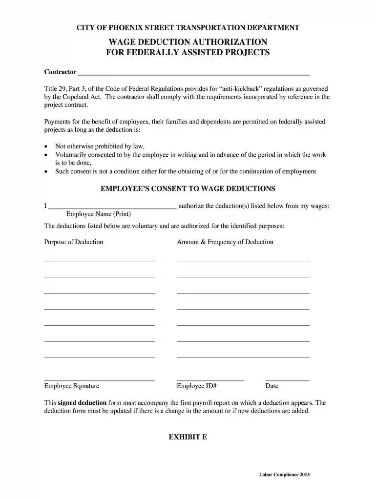 wage agreement deduction Preview on Page 1