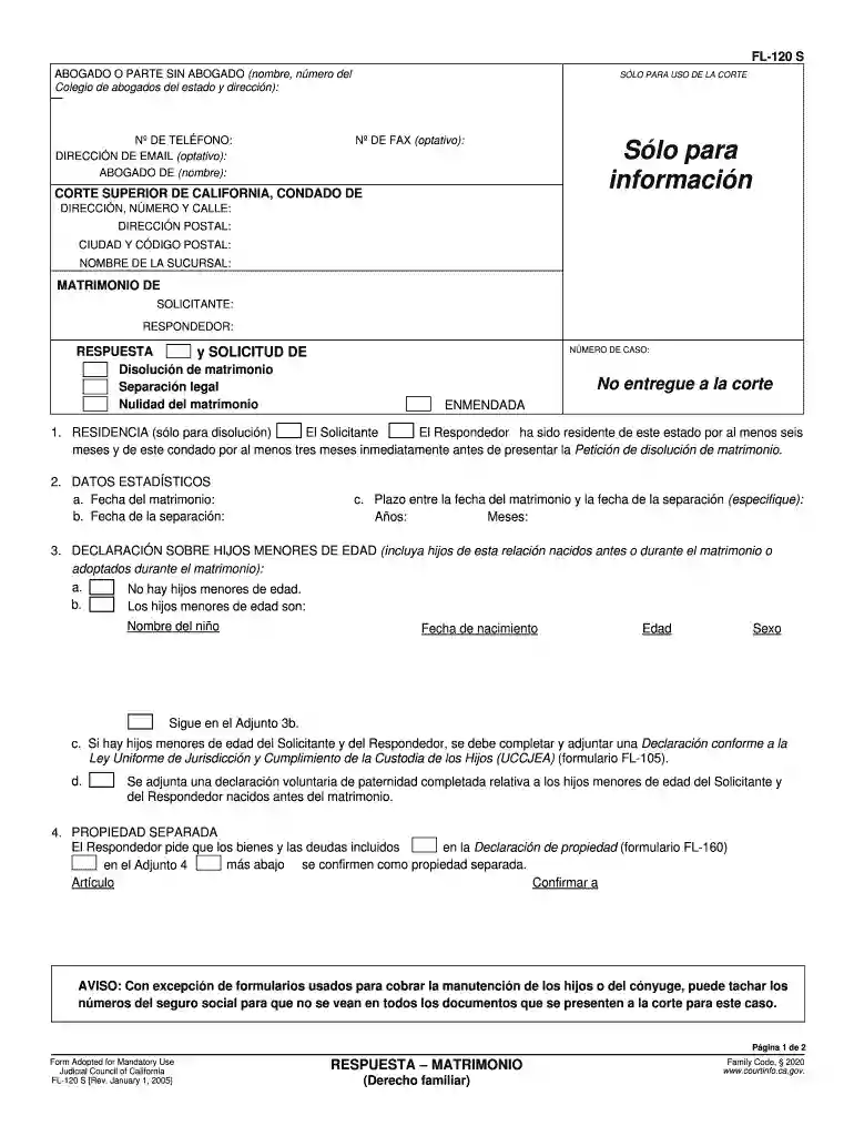 Improving Efficiency and Service in Family Courts Judicial Council forms - courts ca Preview on Page 1